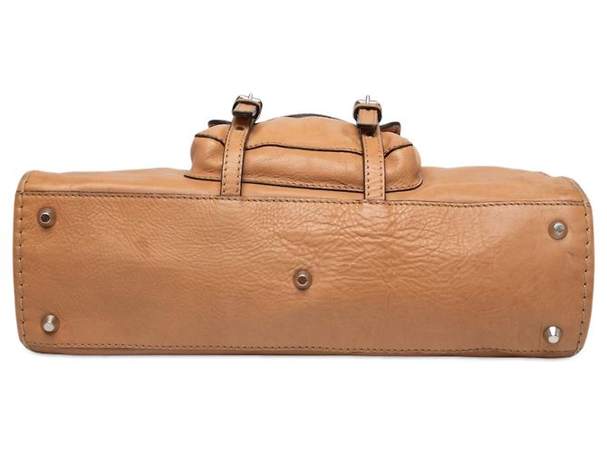 Chloé Brown Medium Buffalo Leather Edith Day Satchel - view 3