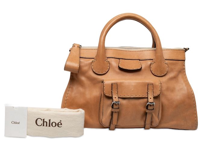 Chloé Brown Medium Buffalo Leather Edith Day Satchel - view 6