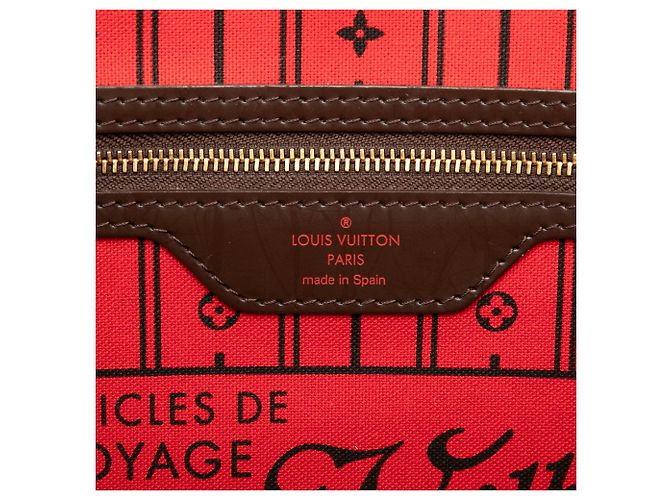 Louis Vuitton Brown Damier Ebene Neverfull MM - vista 5