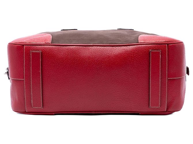Bolsa Bauletto Prada em lona Canapa com acabamento Cinghiale marrom - vista 3