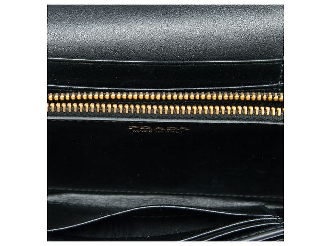 Prada Black Impuntu Tessuto Wallet on Strap - view 4