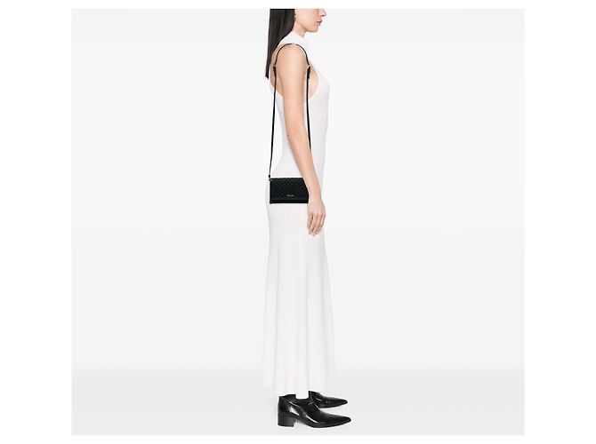 Prada Black Impuntu Tessuto Wallet on Strap - view 5