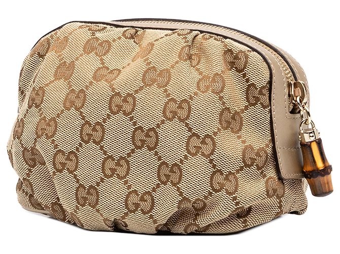 Gucci GG Canvas Bamboo Pouch in Beige - Ansicht 2