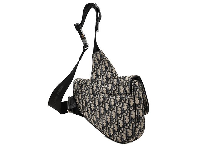 Dior Saddle Crossbody aus blauer Oblique Canvas - Ansicht 2