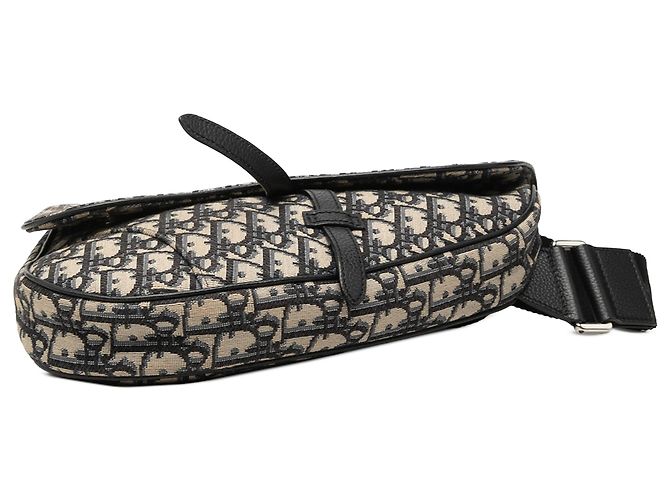 Dior Saddle Crossbody aus blauer Oblique Canvas - Ansicht 3