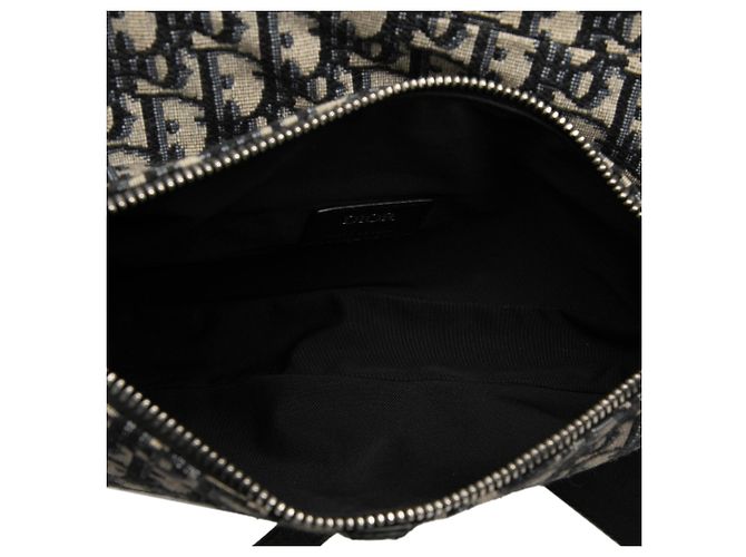 Dior Saddle Crossbody aus blauer Oblique Canvas - Ansicht 4