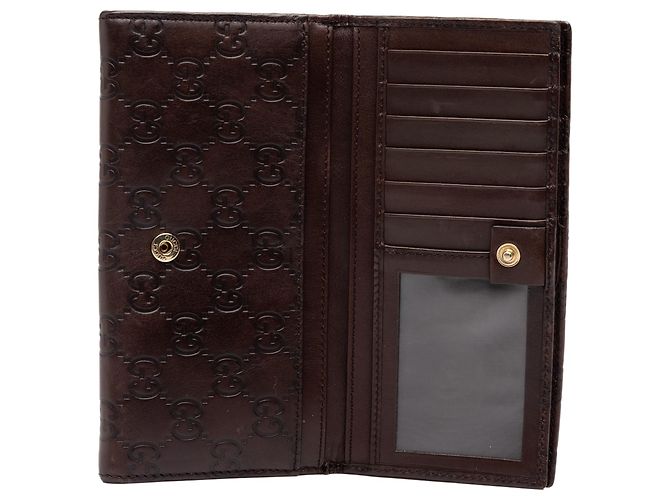 Gucci Brown Guccissima Bifold Double Long Wallet - view 10