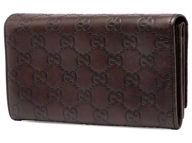 Gucci Brown Guccissima Bifold Double Long Wallet - view 2