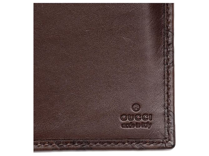 Gucci Brown Guccissima Bifold Double Long Wallet - view 6