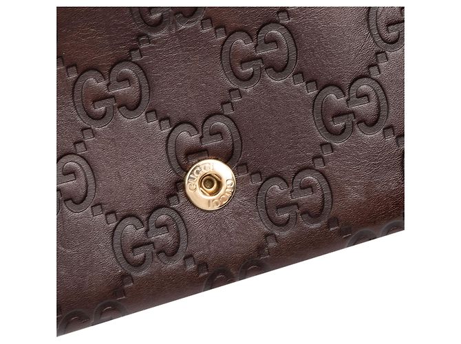 Gucci Brown Guccissima Bifold Double Long Wallet - view 7
