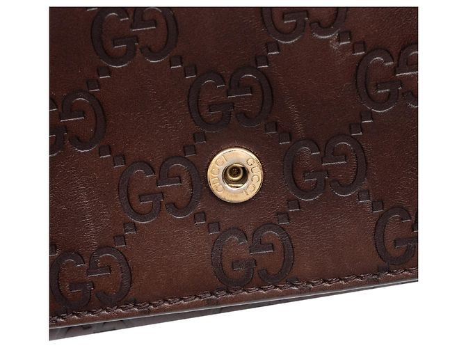 Gucci Brown Guccissima Bifold Double Long Wallet - view 8