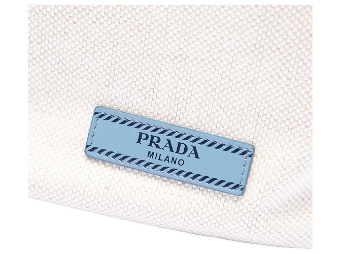 Bolso saco Prada de lona Mistolino marrón - vista 5