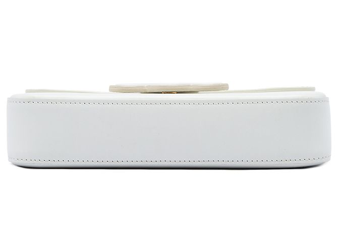 Céline Bolsa de Ombro com Corrente Celine em couro de bezerro branco Cuir Triomphe - vista 3