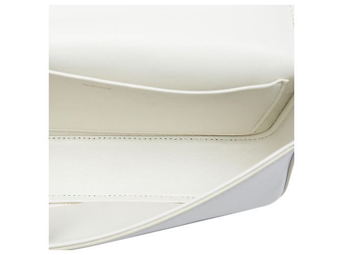 Céline Bolsa de Ombro com Corrente Celine em couro de bezerro branco Cuir Triomphe - vista 4