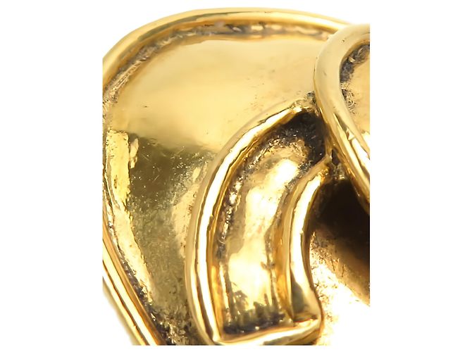 Orecchini a clip ovali placcati oro Chanel Gold CC - vista 8