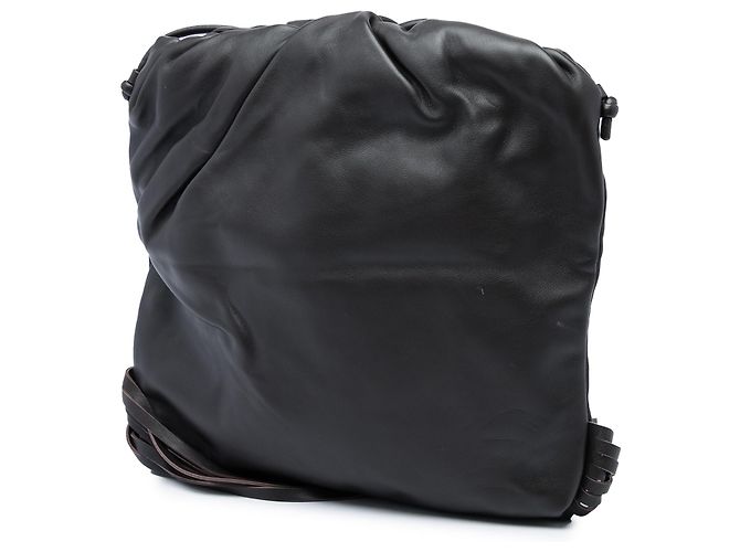 Bottega Veneta The Fringe Pouch in nappa nera - vista 2