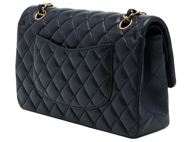 Chanel Black Medium Classic Lambskin Double Flap - vue 2