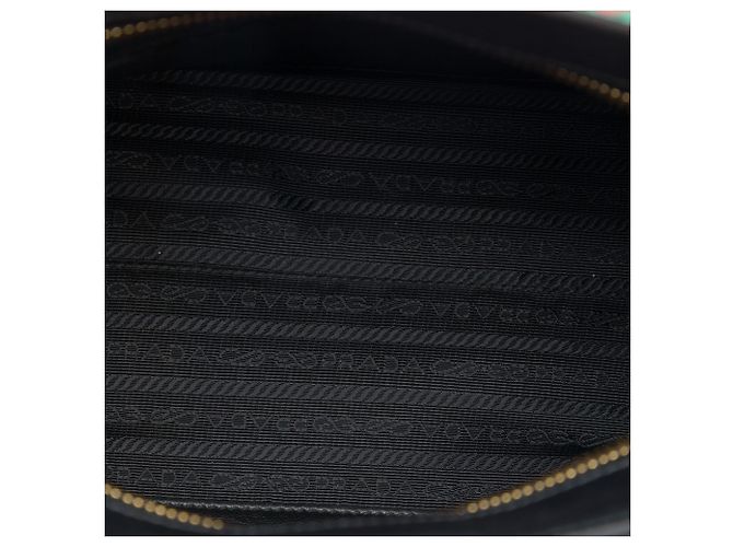Borsa Prada City Calf Greca Esplanade piccola in pelle Saffiano nera - vista 4