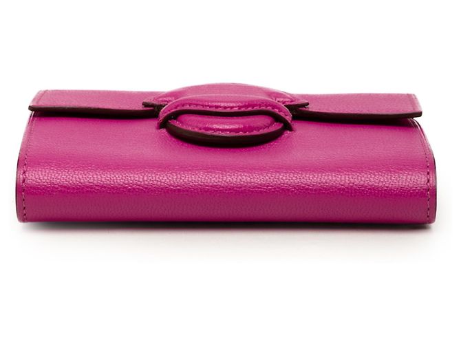 Portafoglio Compatto Hermès Pink Chevre Mysore 1938 - vista 3