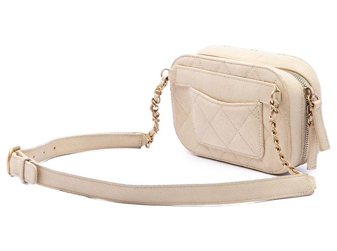 Camera Bolso cinturón Chanel Brown CC Quilted Caviar - vista 2