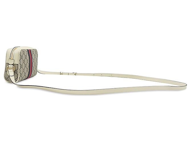 Gucci Mini Borsa a Tracolla Ophidia Web Beige GG Supreme - vista 2