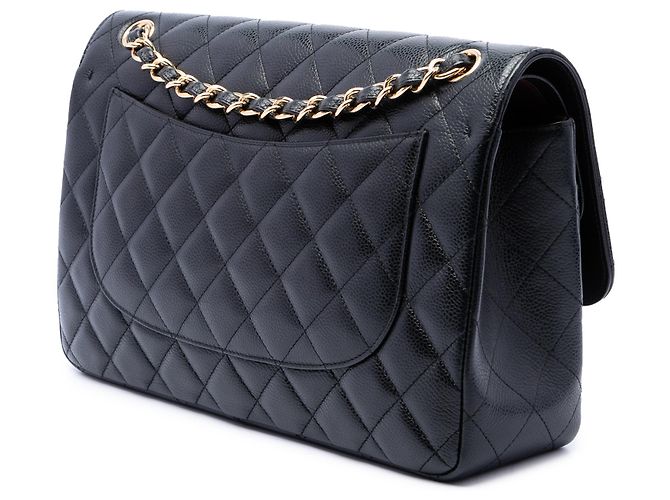Chanel Black Jumbo Classic Caviar Double Flap - vista 2