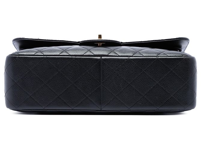 Chanel Black Jumbo Classic Caviar Double Flap - vista 3