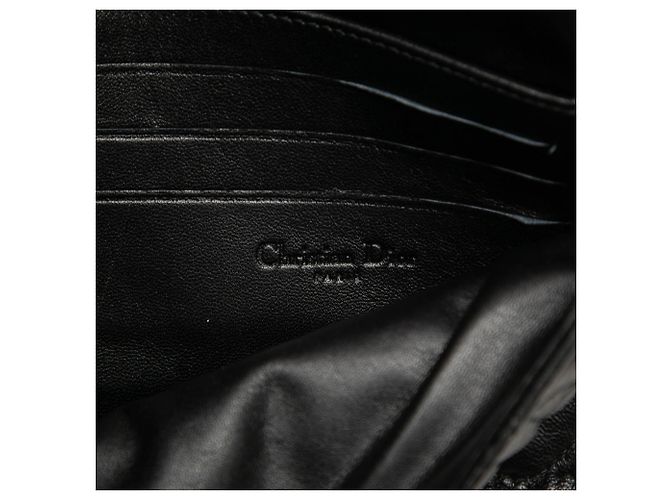 Dior Lady Dior Umhängetasche mit Kette aus schwarzem Lammleder Cannage - Ansicht 5