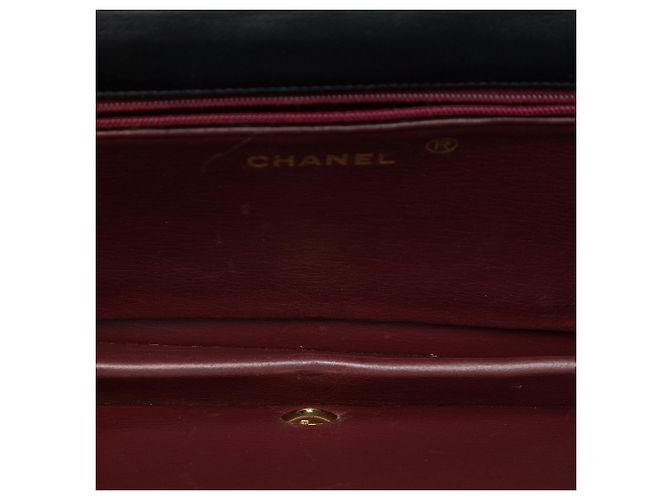Chanel Black CC Quilted Lambskin Full Single Flap - vista 4