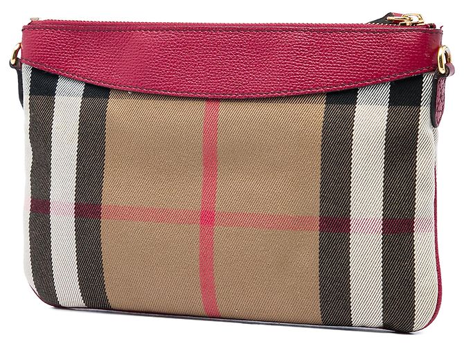 Burberry Brown House Check Canvas Derby Peyton Crossbody - vista 2