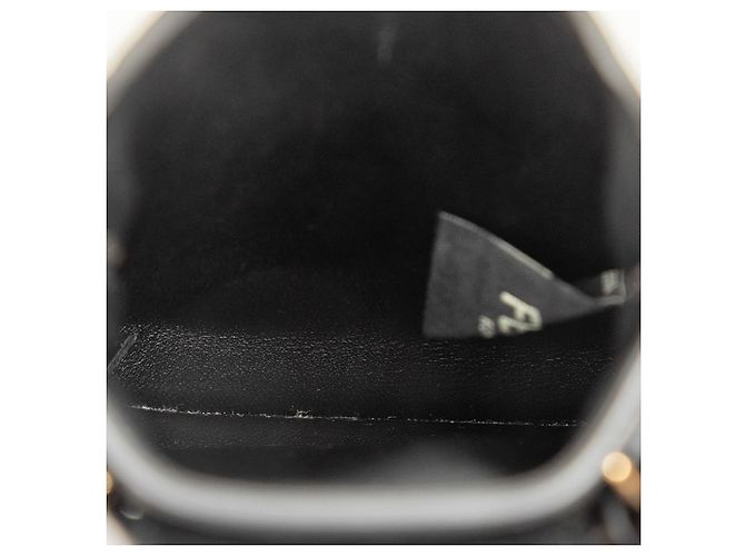Custodia per telefono crossbody Fendi in pelle nera FF Diamond - vista 4