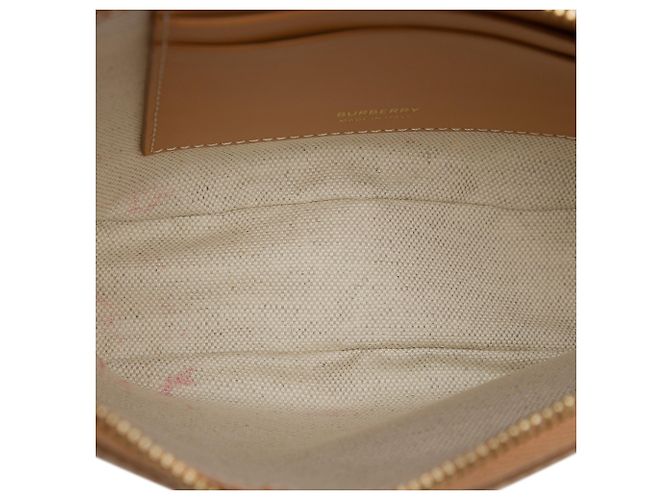 Borsa a tracolla Olympia Burberry in tela con logo impresso marrone Mini - vista 4