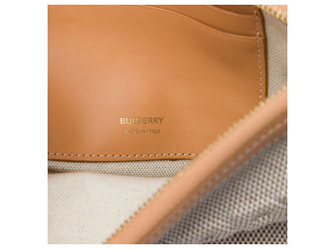 Borsa a tracolla Olympia Burberry in tela con logo impresso marrone Mini - vista 5