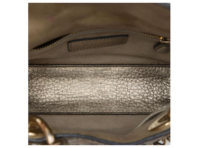 Dior Gold Mini Metallic Calfskin Cannage Supple Lady Dior - Ansicht 4