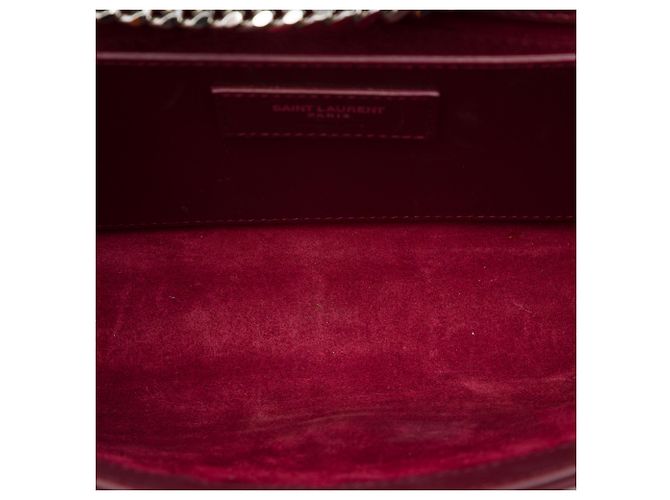 Autre Marque Saint Laurent Red Medium Smooth Calfskin Classic Monogram Kate Tassel Crossbody - vista 4