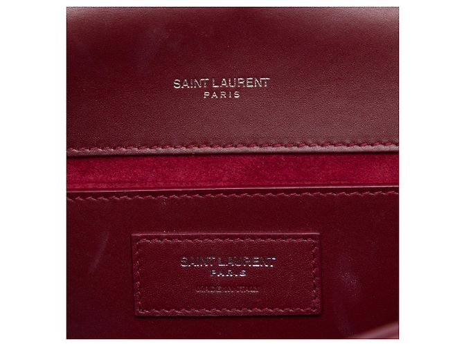 Autre Marque Saint Laurent Red Medium Smooth Calfskin Classic Monogram Kate Tassel Crossbody - vista 5