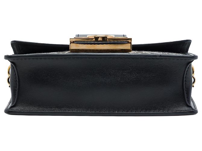 Portafoglio a catena Louis Vuitton Dauphine in jacquard monogram nero Since 1854 - vista 3