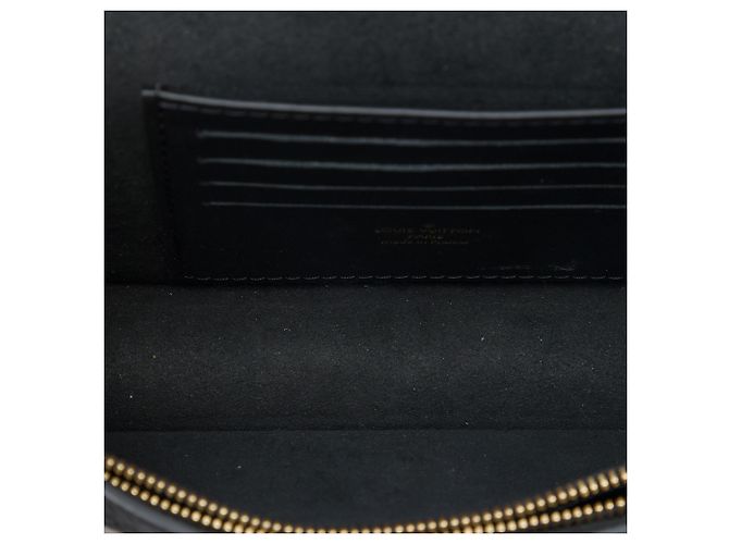 Portafoglio a catena Louis Vuitton Dauphine in jacquard monogram nero Since 1854 - vista 4