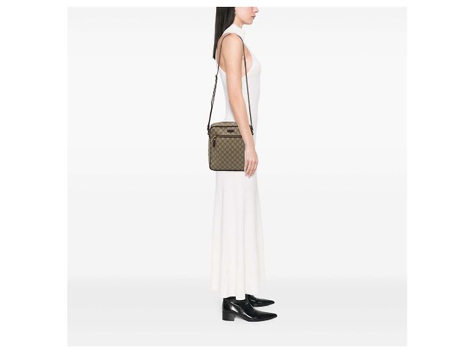 Borsa a tracolla Gucci Beige GG Supreme - vista 6