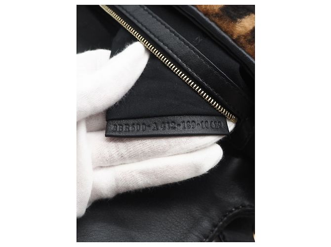 Fendi Brown Medium Zucca Shearling Baguette Satchel Tasche - Ansicht 5