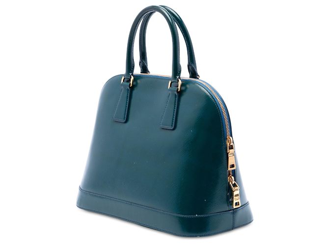 Sac à main Prada Promenade Medium en Saffiano Vernice Bleu - vue 2