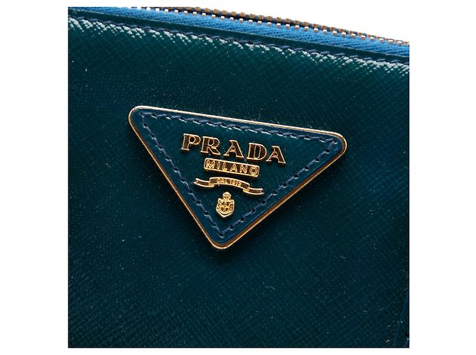Sac à main Prada Promenade Medium en Saffiano Vernice Bleu - vue 5