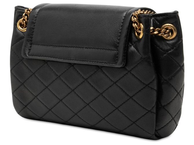 Autre Marque Borsa Nolita Mini in pelle di agnello matelassé nera con monogramma Saint Laurent - vista 2