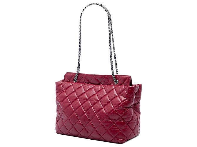 Bolsa Chanel Reissue 2.55 em couro de bezerro matelassê vermelho - vista 2