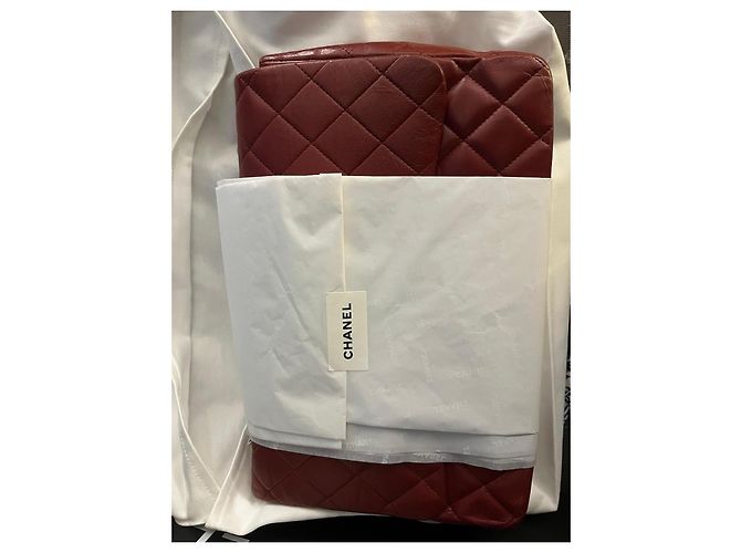 Timeless Chanel Classic Flap Bag rotes Leder - Ansicht 4
