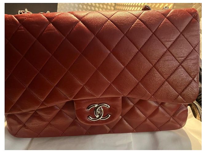Timeless Chanel Classic Flap Bag rotes Leder - Ansicht 5