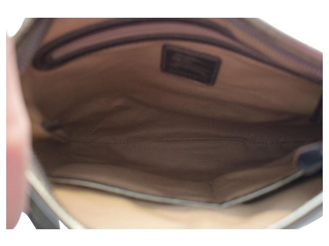 Borsa a tracolla Burberry Nova Check in tela rivestita - vista 12