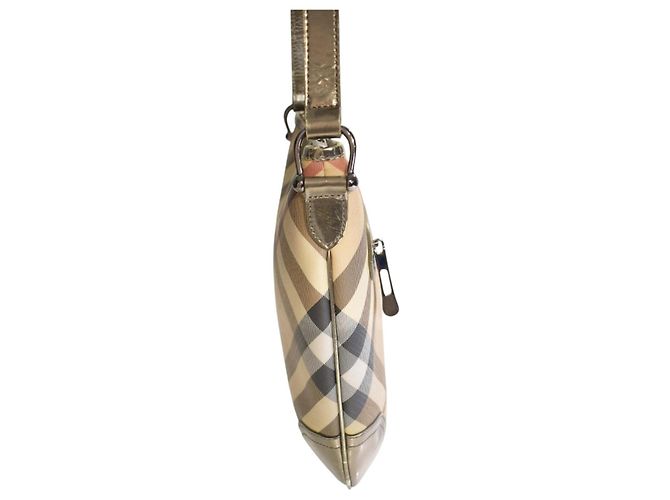 Borsa a tracolla Burberry Nova Check in tela rivestita - vista 5