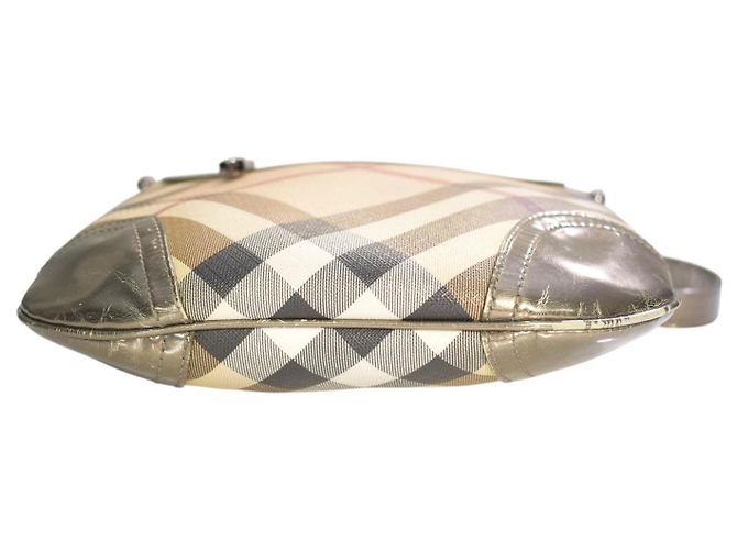 Borsa a tracolla Burberry Nova Check in tela rivestita - vista 8