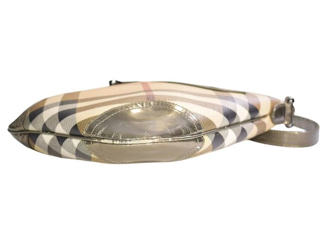 Borsa a tracolla Burberry Nova Check in tela rivestita - vista 9